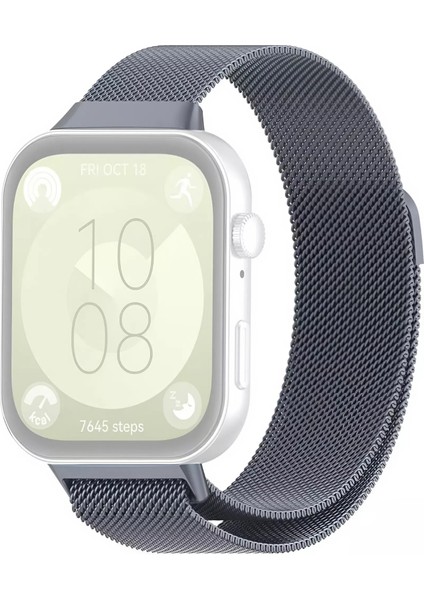 Huawei Watch Fit 3 / Fit 4 / Fit 4 Pro Uyumlu Milano Metal Hasır Mıknatıslı Kordon Paslanmaz Çelik fiyatları