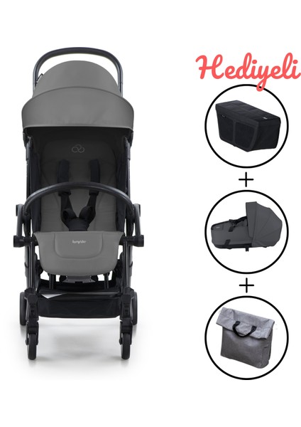 Connect 3 Black-Grey Bebek Arabası / Yan Düzenleyici / Grey-Black Yan Bakım Çantası / Grey Portbebe fiyatları
