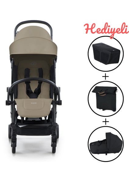 Connect 3 Black-Sand Bebek Arabası / Yan Düzenleyici / Black-Brown Yan Bakım Çantası / Black Portbebe fiyatları