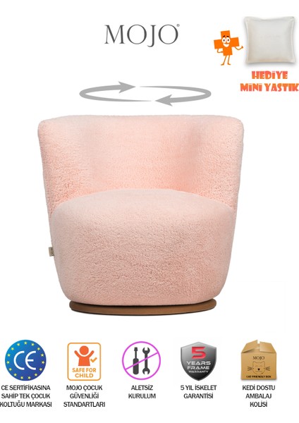 Kiwi Twist Döner Ayaklı Çocuk Koltuğu Pembe