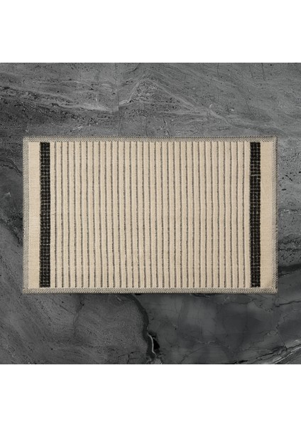 Soft Linya 2'li Banyo Paspası - Ekru - 60X100 cm + 50X60 cm