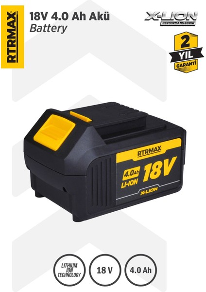 RTX1804 X-Lion Akü Yedek Batarya 4.0 Ah