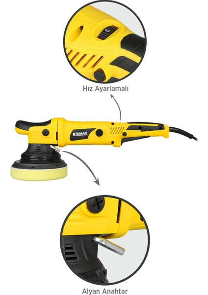 RTM1450 Orbital Polisaj Makinası 720 W 150 mm fiyatları