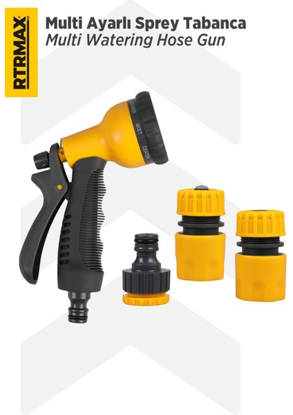 RHG1003 Multi Ayarlı Sprey Tabanca - 7 Fonksiyonlu - 3 Aparatlı