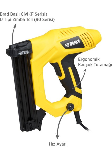RTM4040 Elektrikli Zımba Çivi Çakma Tabancası 15-32 mm