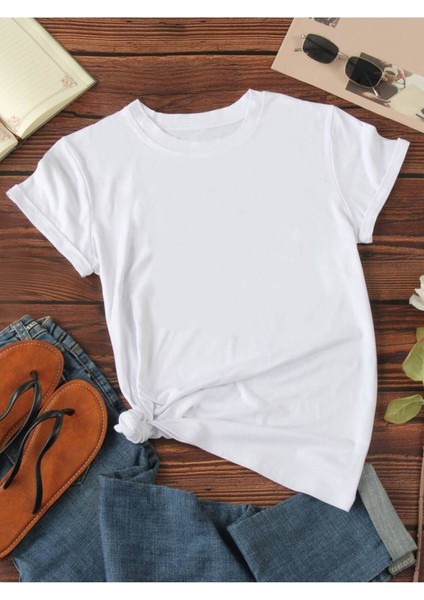 Unisex Baskılı Oversize %100 Pamuk T-Shirt
