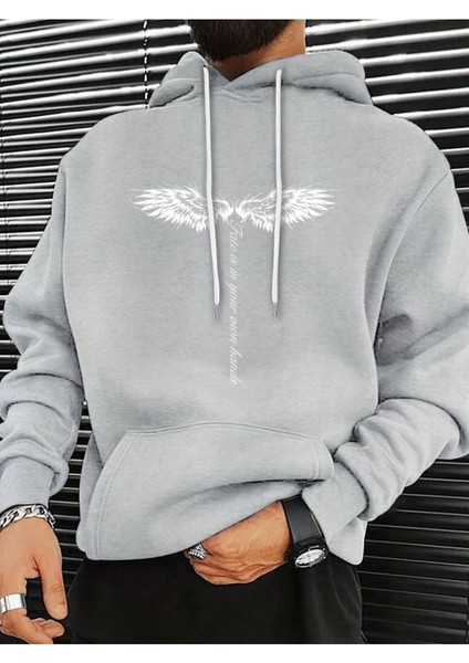 Unisex Fate Is Baskılı Oversize Sweatshirt Hoodie
