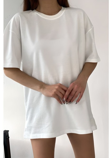 Unısex Basic Penye Pamuk Oversize T-Shirt