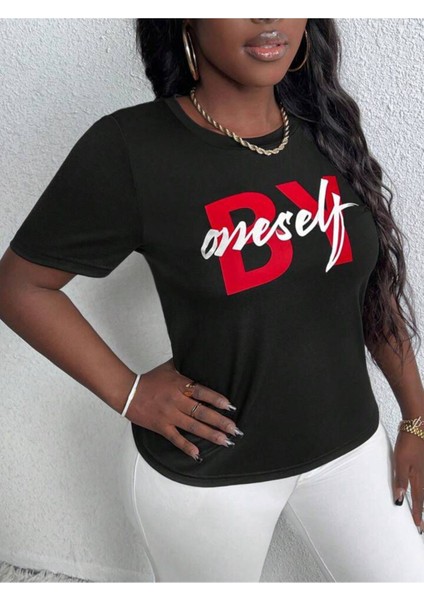 Unisex By Baskılı Oversize %100 Pamuk T-Shirt
