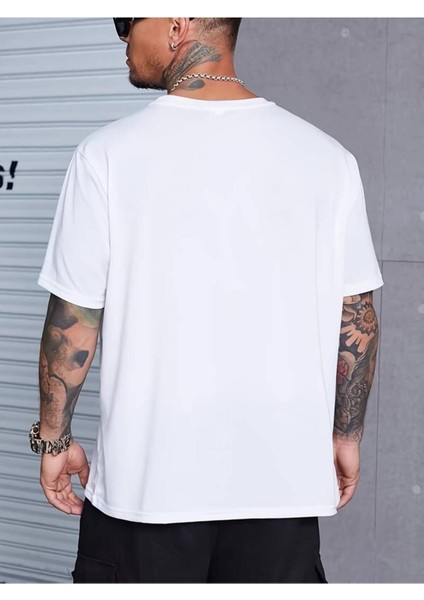 Unisex Why Baskılı Oversize %100 Pamuk T-Shirt