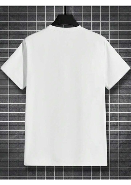Unisex Gül Baskılı Oversize %100 Pamuk T-Shirt