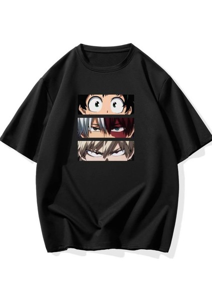 Unisex Anime Baskılı Oversize %100 Pamuk T-Shirt