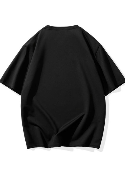 Unisex Anime Baskılı Oversize %100 Pamuk T-Shirt