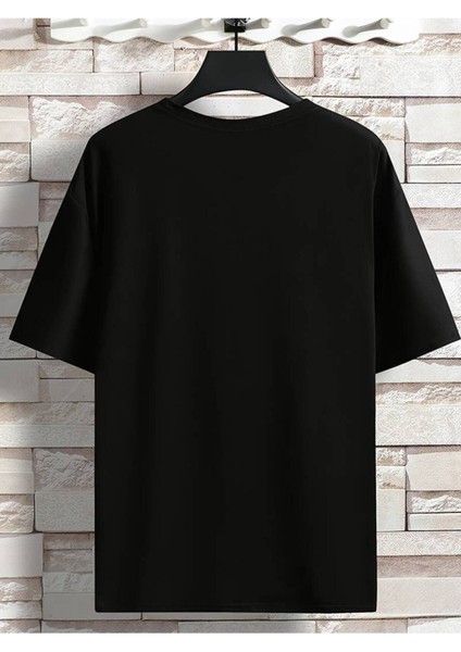 Unisex Maybe Later Baskılı Oversize %100 Pamuk T-Shirt