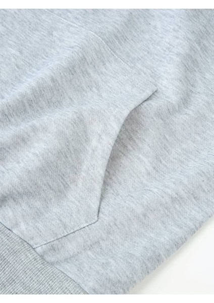 Unisex Kanat Detay Baskılı Oversize Bisiklet Yaha Sweatshirt Hoodie