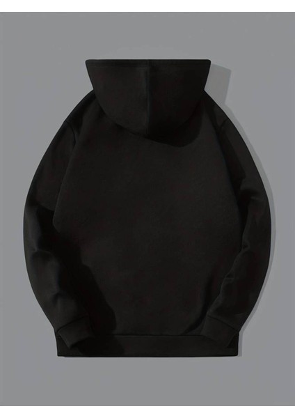 Unisex Gothic Baskılı Oversize Kapüşonlu Sweatshirt Hoodie