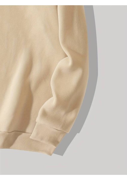 Unisex Kuş Baskılı Oversize Bisiklet Yaha Sweatshirt Hoodie