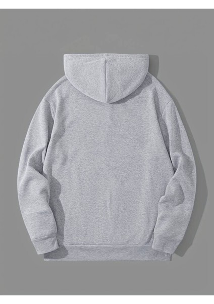Unisex Gothic Baskılı Oversize Kapüşonlu Sweatshirt Hoodie