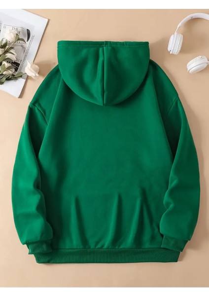 Unisex Velaris Baskılı Oversize Sweatshirt Hoodie