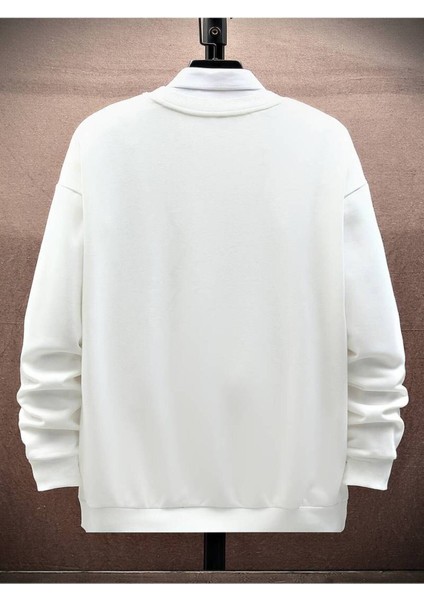 Unisex Kuş Baskılı Oversize Bisiklet Yaha Sweatshirt Hoodie fiyatları