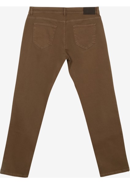 Normal Bel Dar Paça Slim Fit Vizon Erkek Pantolon 4A1400000101