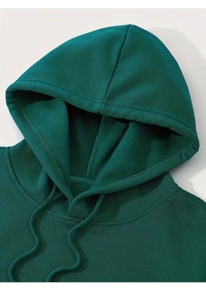 Unisex Nefti Yeşil Angels Kanat Baskılı Oversize Sweatshirt Hoodie fırsatları