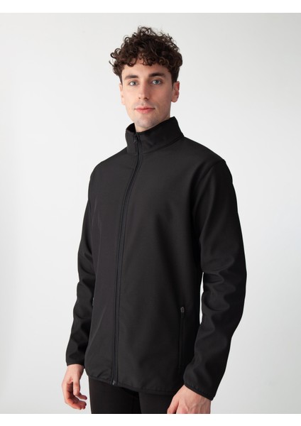 Siyah Özelleştirilebilir Softshell Ceket