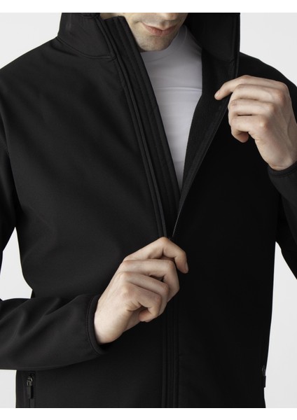 Siyah Özelleştirilebilir Softshell Ceket
