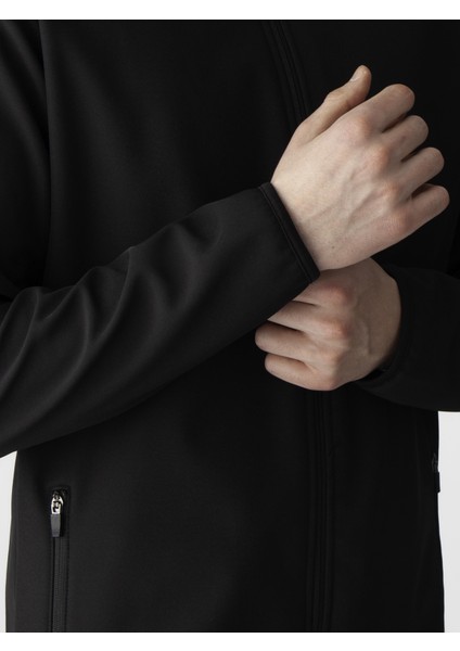 Siyah Özelleştirilebilir Softshell Ceket