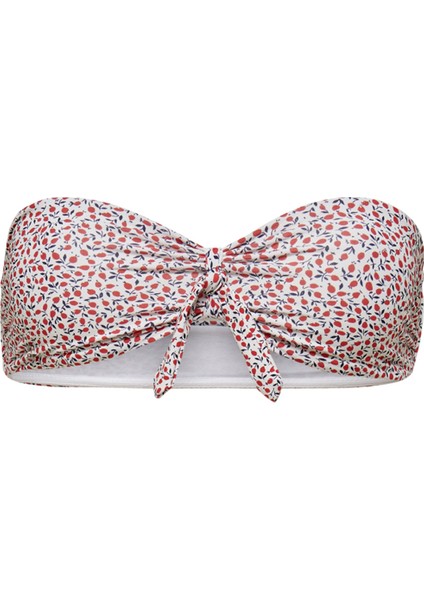 Onlella Bandeau Top Normal Kalıp Desenli Kırmızı Kadın Bikini Üst