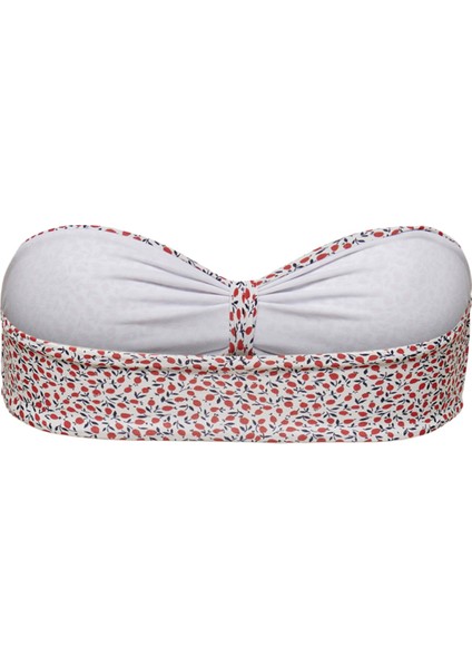 Onlella Bandeau Top Normal Kalıp Desenli Kırmızı Kadın Bikini Üst fiyatları