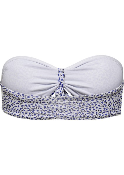 Onlella Bandeau Top Normal Kalıp Desenli Açık Mavi Kadın Bikini Üst fiyatları