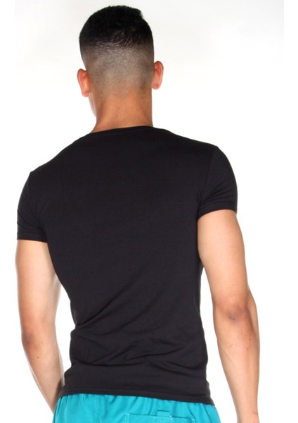 Bisiklet Yaka Siyah Erkek T-Shirt DZN8701 fiyatları