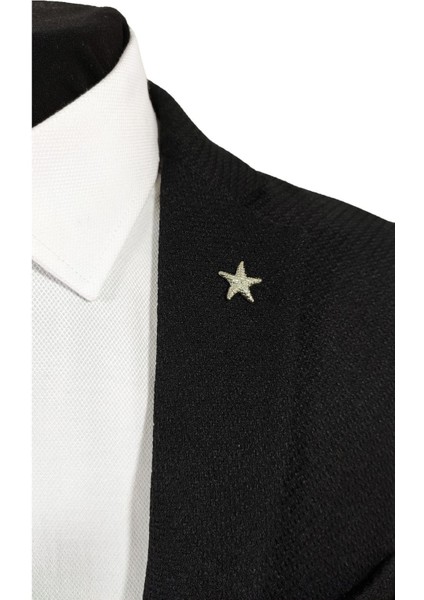 Deniz Yıldızı Figürlü Gümüş Gri Renginde Metal Ceket Yaka Iğnesi Yaka Broşu fiyatları