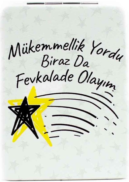 Mükemmellik Yordu Biraz Da Fevkalade Olayım Cep Çanta Makyaj Aynası - Kompakt Cep Aynası