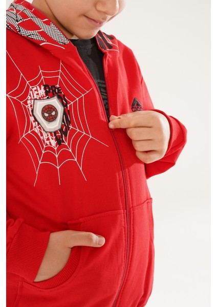 2ip Işıklı Lisanslı Örümcek Kafalı Hırka, Spiderman Hırka , Kapşonlu Hırka, Erkek Çocuk Hırka ,Mevsimlik Hırka,Örümcek Adam Hırka indirimleri