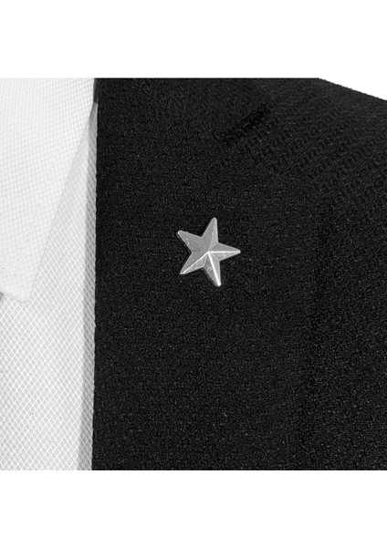 Yıldız Figürlü Gümüş Gri Renginde Ceket Yaka Iğnesi Broş modelleri