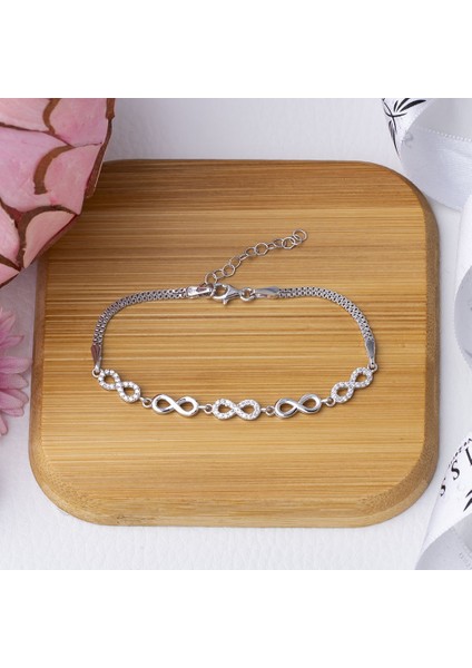 5'li Sonuzluk Model 925 Ayar Gümüş Kadın Bileklik fiyatları