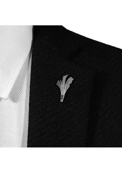 Tüy Demeti Şeklinde Black Nikel Renginde Yaka Iğnesi Yaka Broşu modelleri