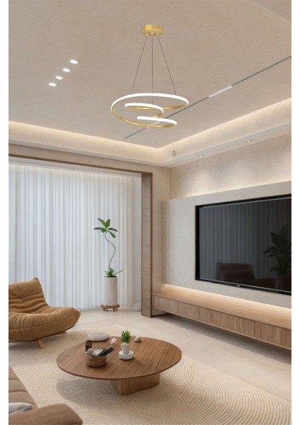 Modern Eskitme Space Model 3 Renk (Beyaz&sarı&günışığı) LED Avize