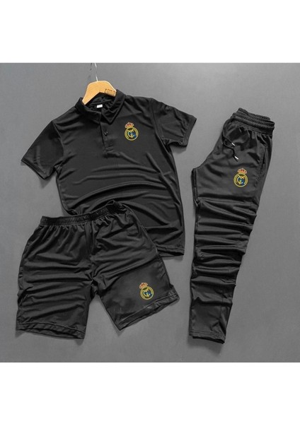 Polo Yaka Tshirt Şortlu Eşofman Takımı