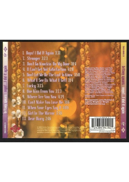 Dikkat CD Britney Spears – Oops!...ı Did It Again fiyatları