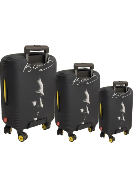 (My#51 Atatürk) Valizler Için Kılıf Seti (Kabin Orta ve büyük)