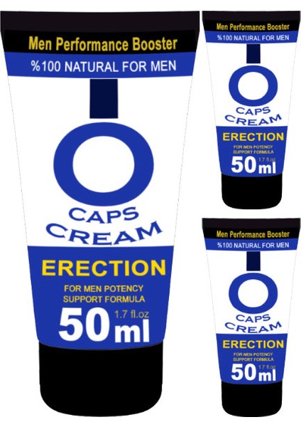 50 ml 3 Adet Erkeklere Özel Hareketlendirici Sertlik Kremi