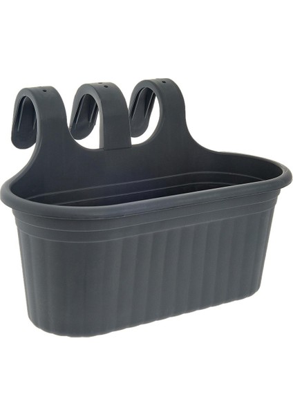 3 Adet 6,5 Litre Renkli Askılı Balkon Küpeşte Saksısı Seti Plastik Askı Saksı Set Tombik No2 fiyatları