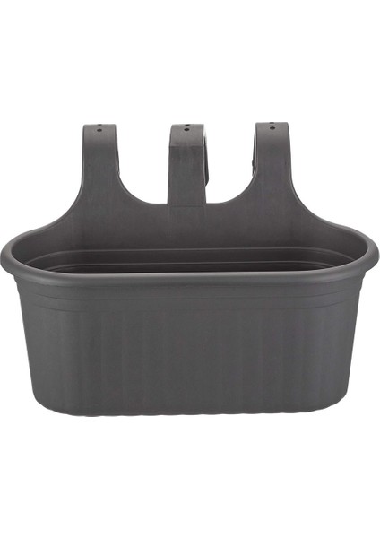 3 Adet 6,5 Litre Renkli Askılı Balkon Küpeşte Saksısı Seti Plastik Askı Saksı Set Tombik No2 modelleri