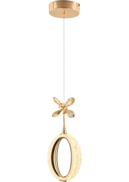 Istanbul Avize Zeus Tekli Gold 3 Renk Ledli Modern LED Avize
