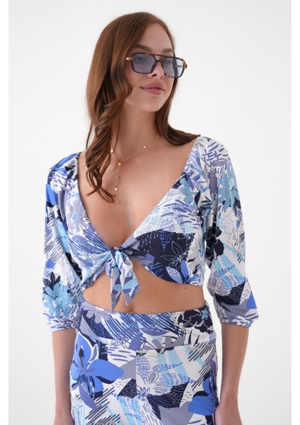 Çiçek Desenli Penye Bluz Pantalon Takım fiyatları