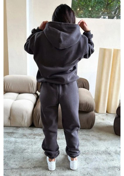 Unisex Usa Baskı Oversize Alt Üst Eşofman Takımı