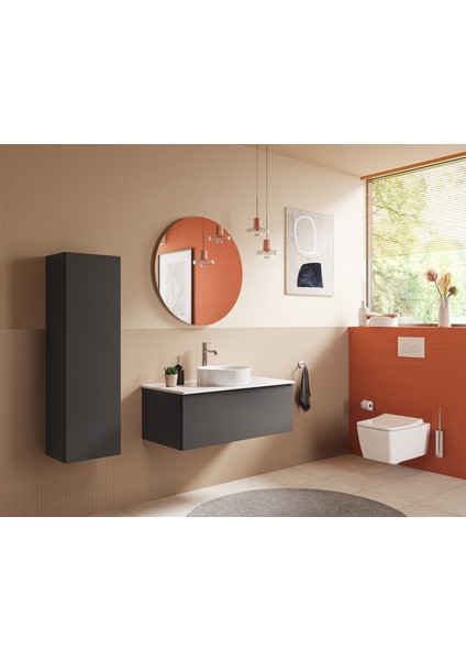Metropole PURE 67279 Boy Dolabı, Mat Grafit, 40 cm , Sağ fiyatları
